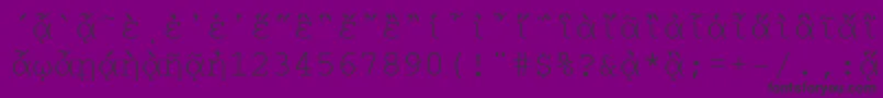 CourierpgttNormal Font – Black Fonts on Purple Background