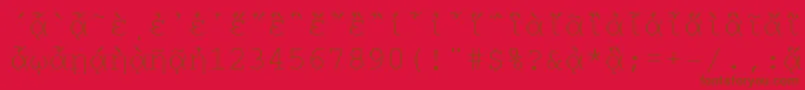 En savoir plus sur la police CourierpgttNormal Police CourierpgttNormal – polices brunes sur fond rouge