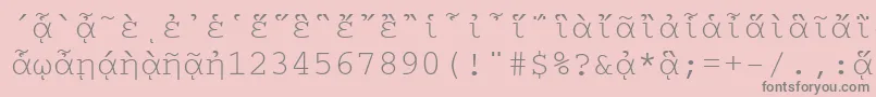 フォントCourierpgttNormal – ピンクの背景に灰色の文字