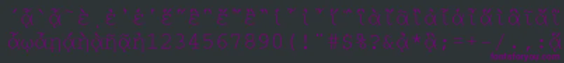 CourierpgttNormal Font – Purple Fonts on Black Background