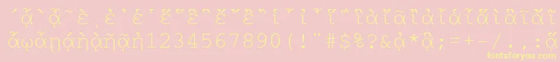 Шрифт CourierpgttNormal – жёлтые шрифты на розовом фоне