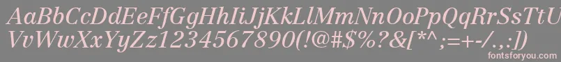 CenturyRepriseSsiItalic Font – Pink Fonts on Gray Background