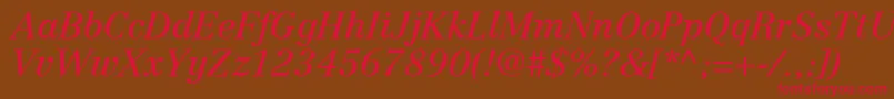 Шрифт CenturyRepriseSsiItalic – красные шрифты на коричневом фоне
