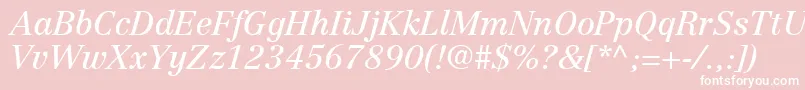 CenturyRepriseSsiItalic Font – White Fonts on Pink Background