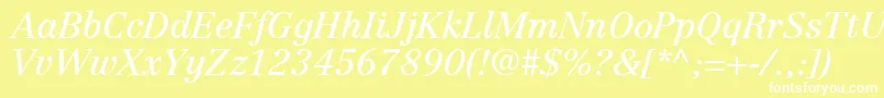 CenturyRepriseSsiItalic Font – White Fonts on Yellow Background