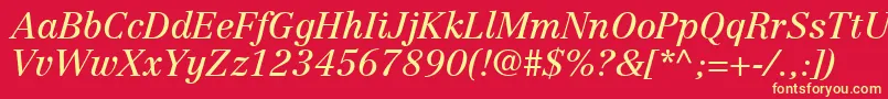 fuente CenturyRepriseSsiItalic – Fuentes Amarillas Sobre Fondo Rojo
