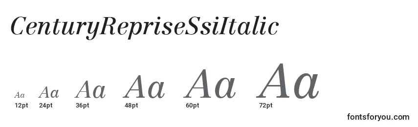 Размеры шрифта CenturyRepriseSsiItalic