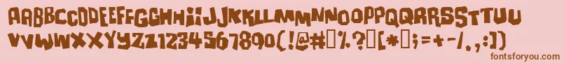 Ultimatu Font – Brown Fonts on Pink Background