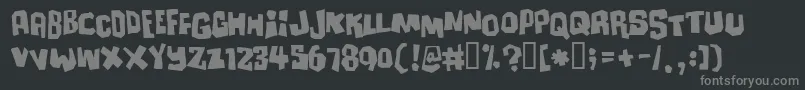 Ultimatu Font – Gray Fonts on Black Background