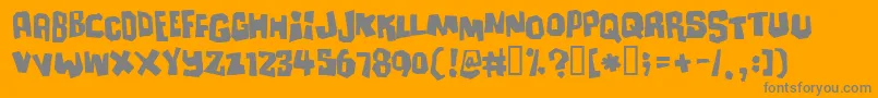 Ultimatu Font – Gray Fonts on Orange Background