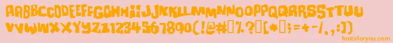 Ultimatu Font – Orange Fonts on Pink Background