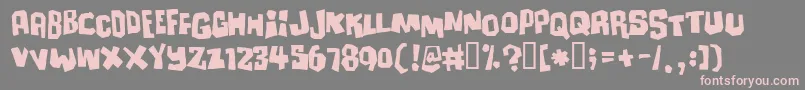 フォントUltimatu – 灰色の背景にピンクのフォント