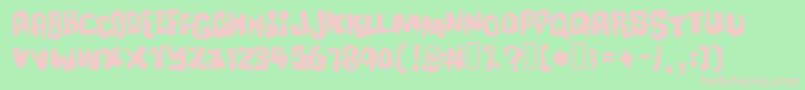 Ultimatu Font – Pink Fonts on Green Background