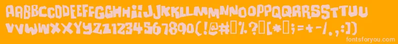 Ultimatu Font – Pink Fonts on Orange Background
