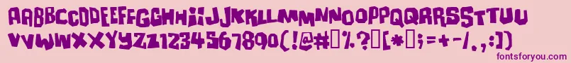 Ultimatu Font – Purple Fonts on Pink Background