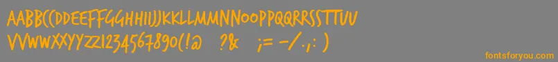Шрифт Trashhand – оранжевые шрифты на сером фоне
