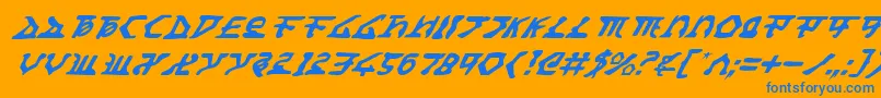 Homewti Font – Blue Fonts on Orange Background