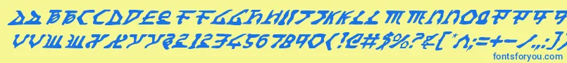 Homewti Font – Blue Fonts on Yellow Background