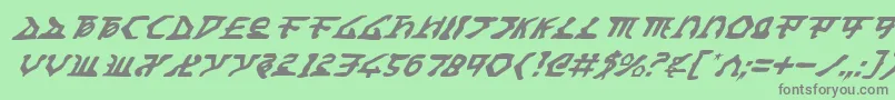 フォントHomewti – 緑の背景に灰色の文字