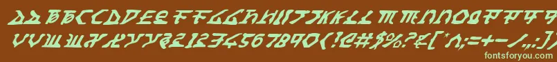 Homewti Font – Green Fonts on Brown Background