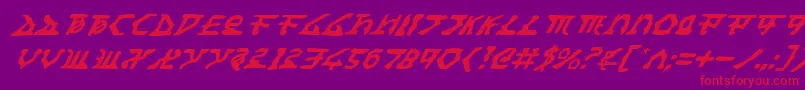 フォントHomewti – 紫の背景に赤い文字