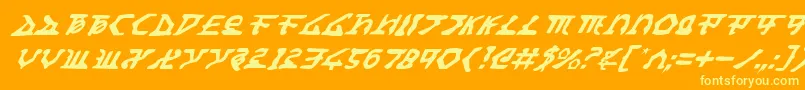 Homewti Font – Yellow Fonts on Orange Background