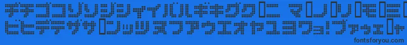 Dot6282kana Font – Black Fonts on Blue Background