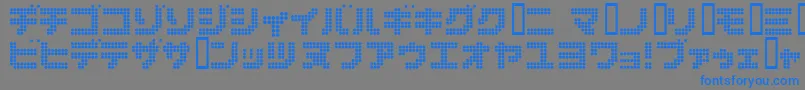 Dot6282kana Font – Blue Fonts on Gray Background
