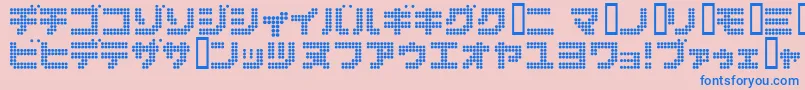 Dot6282kana Font – Blue Fonts on Pink Background