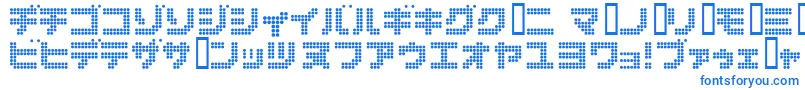Dot6282kana Font – Blue Fonts on White Background