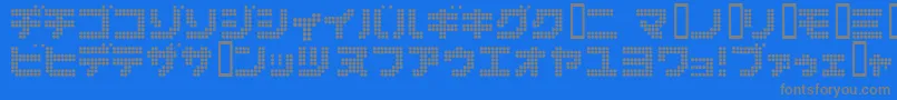 Dot6282kana Font – Gray Fonts on Blue Background