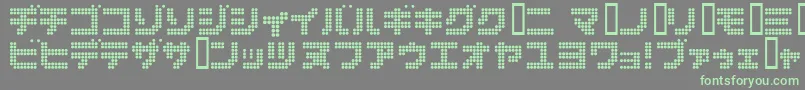 Dot6282kana Font – Green Fonts on Gray Background