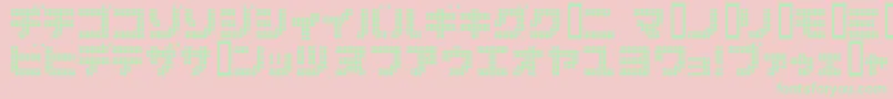 fuente Dot6282kana – Fuentes Verdes Sobre Fondo Rosa