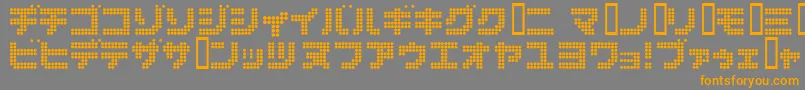 Police Dot6282kana – polices orange sur fond gris