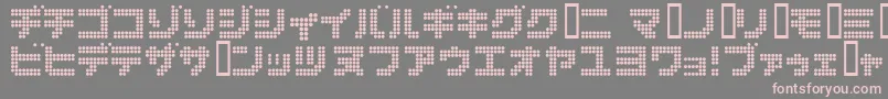 Шрифт Dot6282kana – розовые шрифты на сером фоне