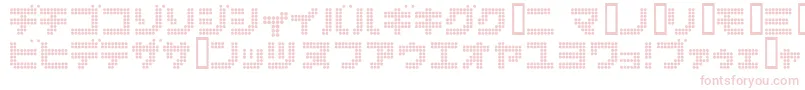 Fonte Dot6282kana – fontes rosa em um fundo branco