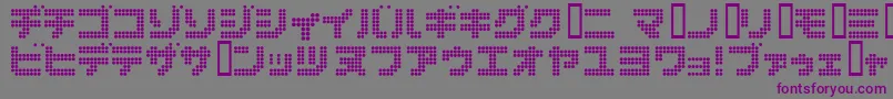 Police Dot6282kana – polices violettes sur fond gris
