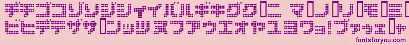 Dot6282kana Font – Purple Fonts on Pink Background