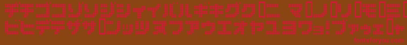 Шрифт Dot6282kana – красные шрифты на коричневом фоне