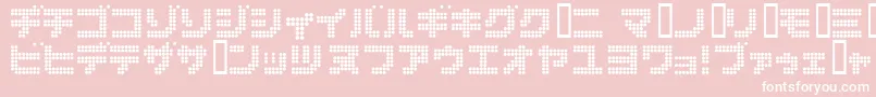 fuente Dot6282kana – Fuentes Blancas Sobre Fondo Rosa