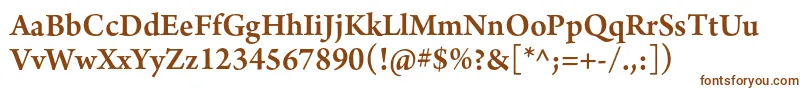Шрифт ArnoproSemibold12pt – коричневые шрифты на белом фоне