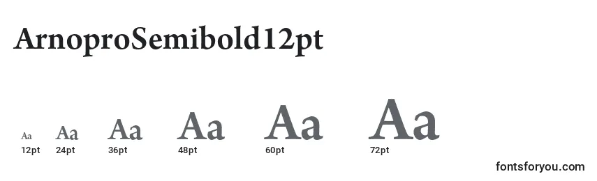 ArnoproSemibold12pt Font Sizes