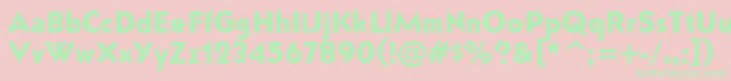 BullyNormal Font – Green Fonts on Pink Background