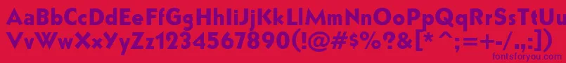 BullyNormal Font – Purple Fonts on Red Background