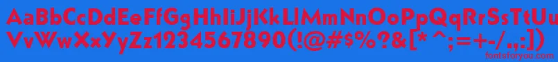 BullyNormal Font – Red Fonts on Blue Background