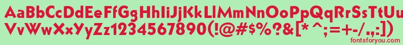 BullyNormal Font – Red Fonts on Green Background