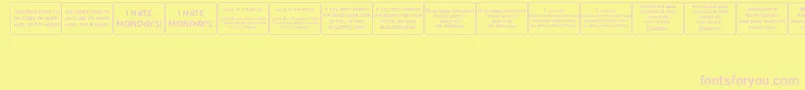Шрифт Oficewit – розовые шрифты на жёлтом фоне
