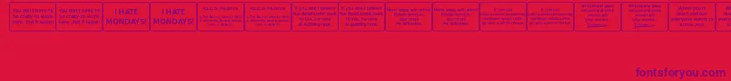 Oficewit Font – Purple Fonts on Red Background