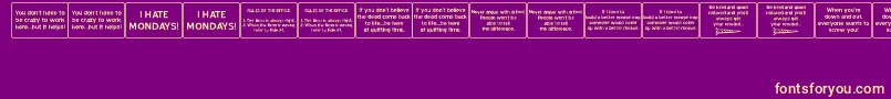 Oficewit Font – Yellow Fonts on Purple Background