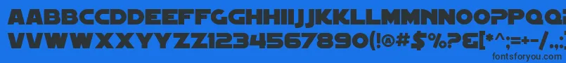 SfDistantGalaxy Font – Black Fonts on Blue Background